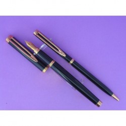 WATERMAN SET FOUNTAIN PEN AND BALL-POINT PEN (AVAILABLE IN 2 COLOURS: BLACK AND WINE)