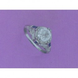ART DECO RING WITH 1,622 K DIAMOND OVER PLATINUM MOUNTING