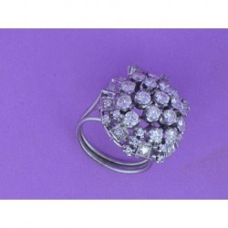 '50 YEARS BOMBEÉ RING OF DIAMONDS OF 2,95 ct OVER PLATINUM MOUNT