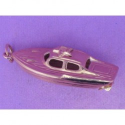 PENDANT OF A MOTORBOAT OF RED GOLD OF 750mm.
