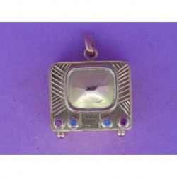 PENDANT TV OF GOLD AND GOLD 750mm. AND SIMILAR OF WATER AND RUBY