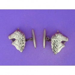 CUFFLINKS WITH HEAD OF HORSE OF GOLD 750mm