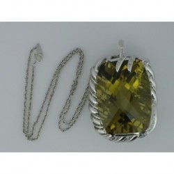 PENDANT MULTIFACETED GREAT TAILPIECE OF CITRINO OF 114.33 ct ON