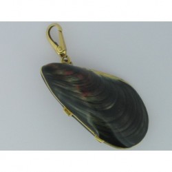 PENDANT MUSSEL GOLD 750mm. AND TWO-COLOR ENAMEL.