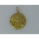 MEDAL LADY WITH HARP ART NOUVEAU IN GOLD 750mm.