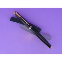 PARKER PLATED FOUNTAIN PEN BLACK PASTE AND PLATED GOLD 750mm