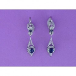EARRINGS ART DECÓ STYLE IN PLATINUM 900mm AND WHITE GOLD 750 mm FULL OF BRILLIANT CUT DIAMONDS
