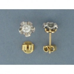 WAVED EARCLIPS PLATINUM 900mm WHITE GOLD 750mm BRILLIANT CUT DIAMONDS (2) 0.58 ct