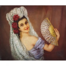 APESTEGUÍA Efrén Pelayo (1900-1970) --PERUVIAN-- MANOLA""