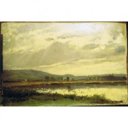 EILERS Conrad (1845-1914) --GERMAN-- Landscape with pond""