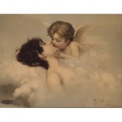 IMPRESSION MARTENS Willem Johannes (1838-1895) --DUTCH-- The kiss""