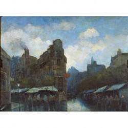 ILLEGIBLE (2/3 XIXth CENTURY) --FRENCH-- Scene of city""