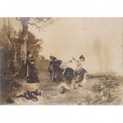BAYARD Émile Antoine (1837-1891) --FRENCH-- 'Le duel de femmes'