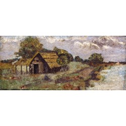 *ROY (1/2 XXth CENTURY) --AMERICAN-- Landscape with house""