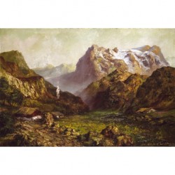 GIMENEZ M. (1/2 XXth CENTURY) --ARGENTINIAN-- Mountain landscape""
