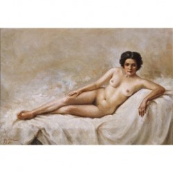 GIBER F. (1/2 XXth CENTURY) --EUROPEAN-- Nude of woman in resting pose""