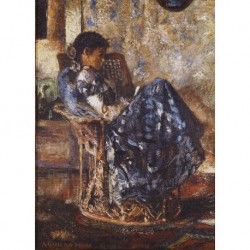 Signed AGUILAR MORÉ" (midle of XXth CENTURY) --SPANISH-- "Girl sitting""