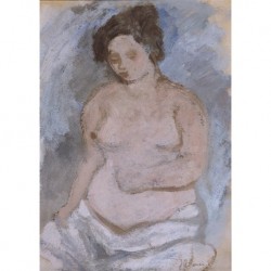 RIPPL-RONAI Jozsef (1861-1927) (EXPRESSIONISM) --HUNGARIAN-- Woman after the bath""
