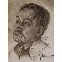 GROHMANN Hans G.E. (1/3 XXth CENTURY) (ABSTRACTION) --GERMAN-- Portrait of Wilbelm Grünner""