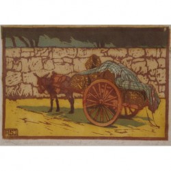 SICCARD REDL Josephine (1878-1938) --AUSTRIAN-- Cart with donkey""