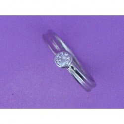 SOLITAIRE IN BEZEL OF DIAMOND OF 0.37 ct color G, purity VVSI 1