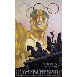 WÜRBEL Frantz (1896 - +) --GERMAN-- 'Original design of the poster of the Olympic Games of Berlin 1st -16th of August 1936"