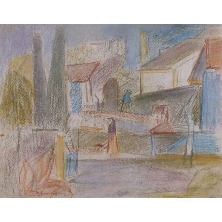 FRIESZ Émile-Othon (Le Havre 1879-1949 Paris) (BAROQUE FOVISM) --FRENCH-- Urban landscape""