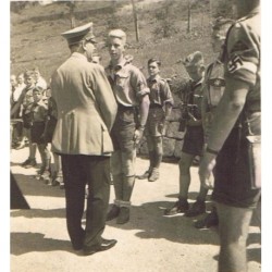 HITLER RECEIVING THE GREETING OF YOUTHS IN BERCHTESGADEN 1937 (GERMANY)