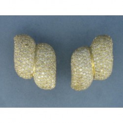 PENDANT EARRINGS GALLON DOUBLE GOLD 750mm FULL OF BRILLIANT CUT DIAMONDS 10.53 ct.